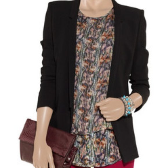 Theyskens' Theory Printed Crepe and Chiffon Tank - Picture 2 of 8